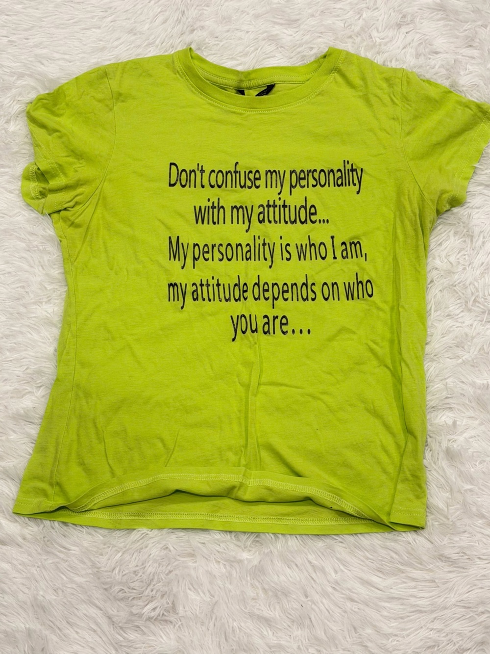 Lime Green Graphic Tee with Attitude